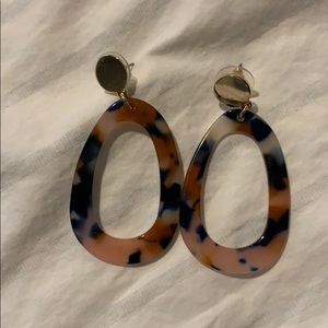 Loft pink tortoise/gold earrings
